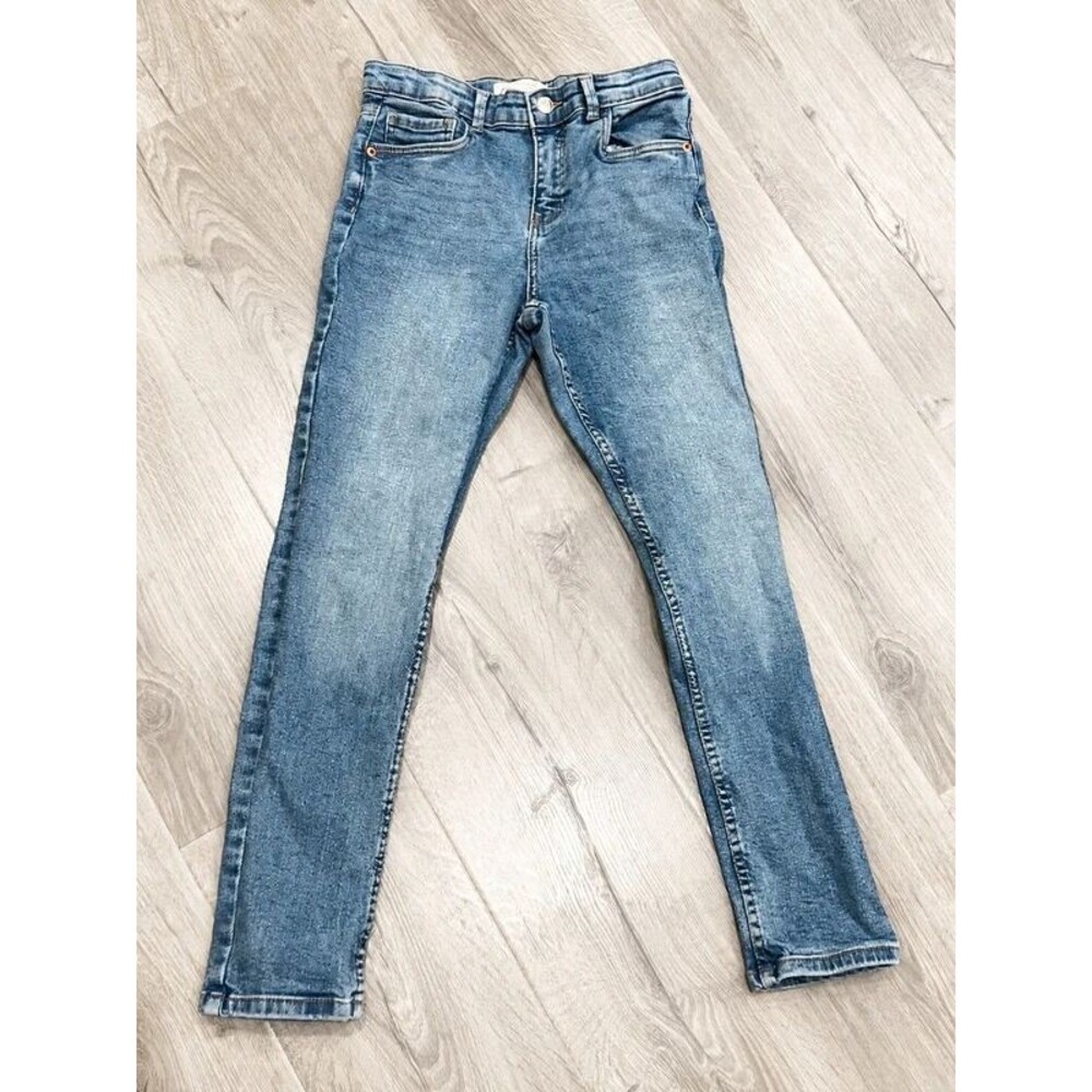 Zara Girls Skinny Jeans Size 13-14 Blue Stretch Denim
